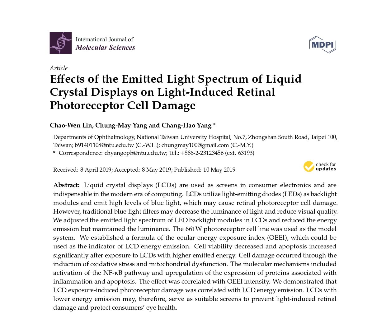 Protective Effect of Astaxanthin on Blue Light Light-Emitting Diode-Induced Retinal Cell Damage via Free Radical Scavenging and Activation of PI3K/Akt/Nrf2 Pathway in 661W Cell Model
