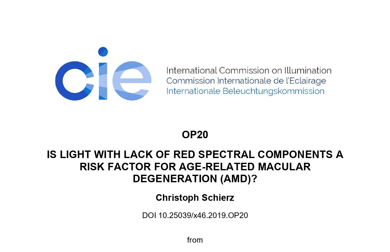 OP20 IS LIGHT WITH LACK OF RED SPECTRAL COMPONENTS A RISK FACTOR FOR AGE-RELATED MACULAR DEGENERATION (AMD)